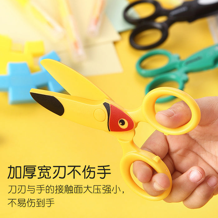 Wholesale Plastic scissors children' s safety handmade scissors cute cartoon home scissors