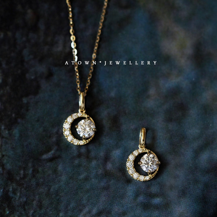 Wholesale Pendant 925 Sterling Silver Plated Necklace with Zirconium Diamond Clavicle Chain