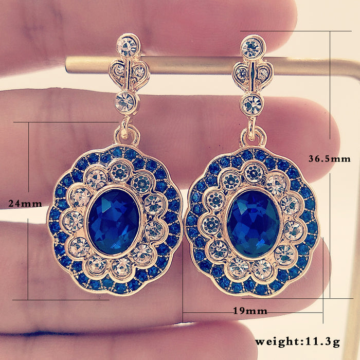 Wholesale Jewelry earrings, earrings, creative sapphire, fashionable rhinestone jewelry, women's earrings