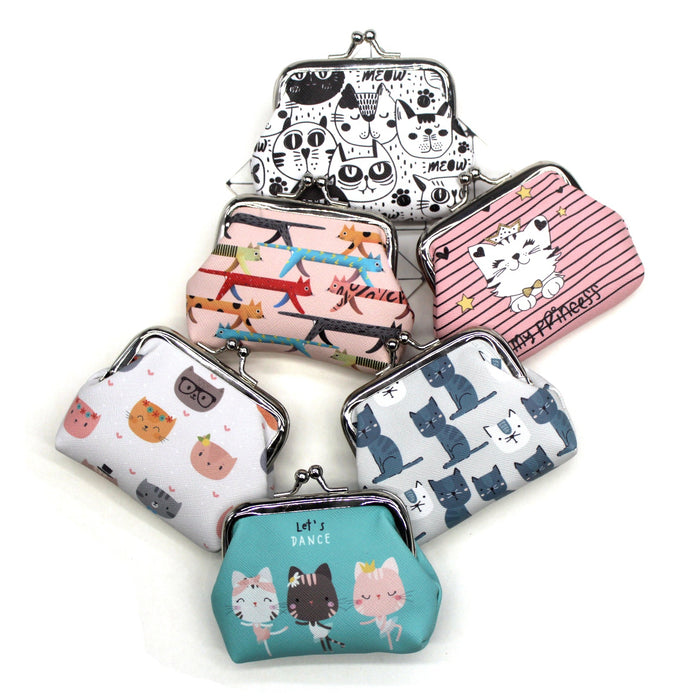 Wholesale Kitten Printed Coin Purse, Small Fresh Cartoon Wallet JDC-WT-QW004