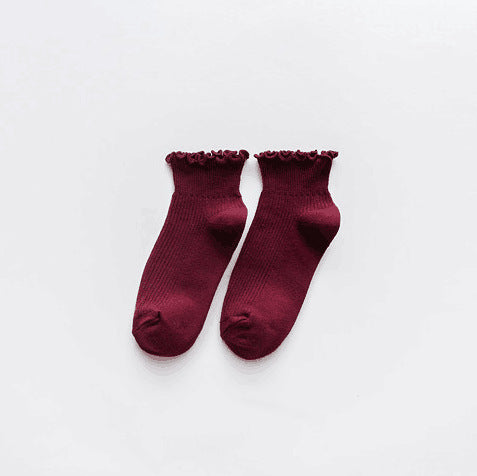 Wholesale Lace short tube cotton socks, cotton short boots, boat socks