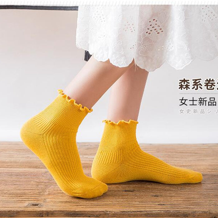 Wholesale Lace short tube cotton socks, cotton short boots, boat socks