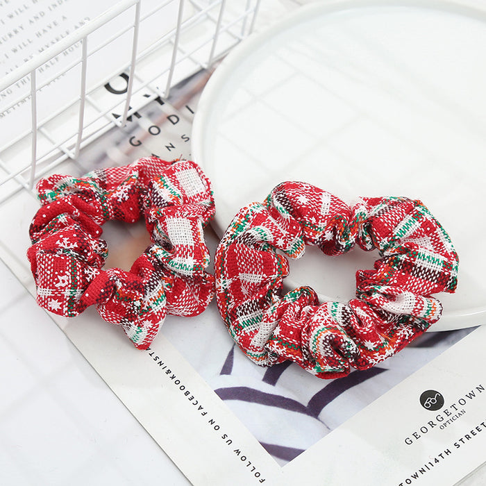 Wholesale Christmas Style Large Intestine Hair Scrunchies JDC-HS-Heqin007