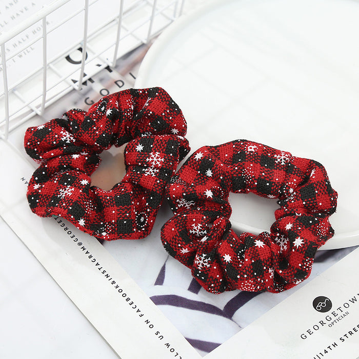 Wholesale Christmas Style Large Intestine Hair Scrunchies JDC-HS-Heqin007