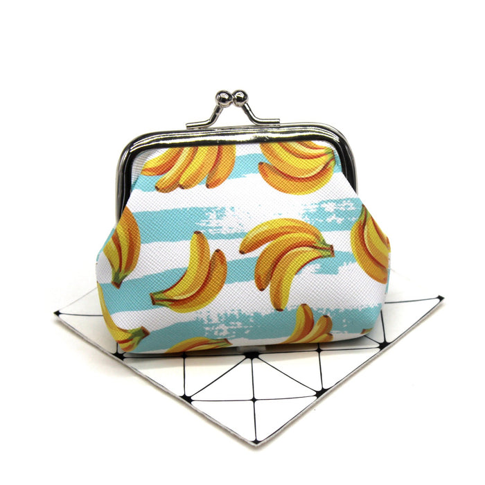 Wholesale Small Fresh Fruit Print Coin Purse Cute Student Small Wallet Ladies Coin Bag Children Hand-held Coin Bag JDC-WT-QW008