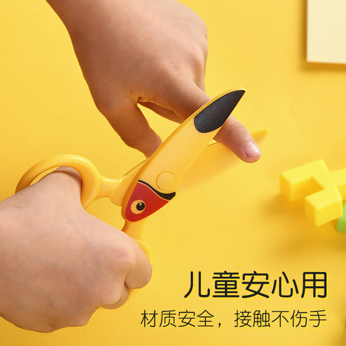 Wholesale Plastic scissors children' s safety handmade scissors cute cartoon home scissors