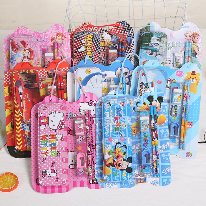 Wholesale Stationery Set Pencil case pencils eraser ruler pencil sharpener