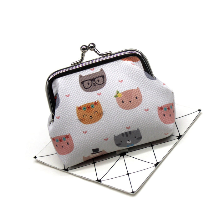 Wholesale Kitten Printed Coin Purse, Small Fresh Cartoon Wallet JDC-WT-QW004