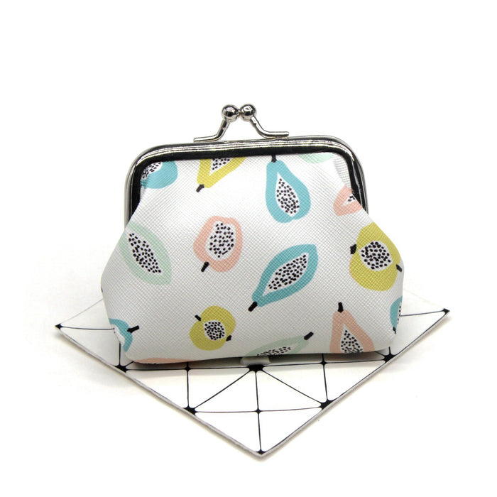 Wholesale Small Fresh Fruit Print Coin Purse Cute Student Small Wallet Ladies Coin Bag Children Hand-held Coin Bag JDC-WT-QW008