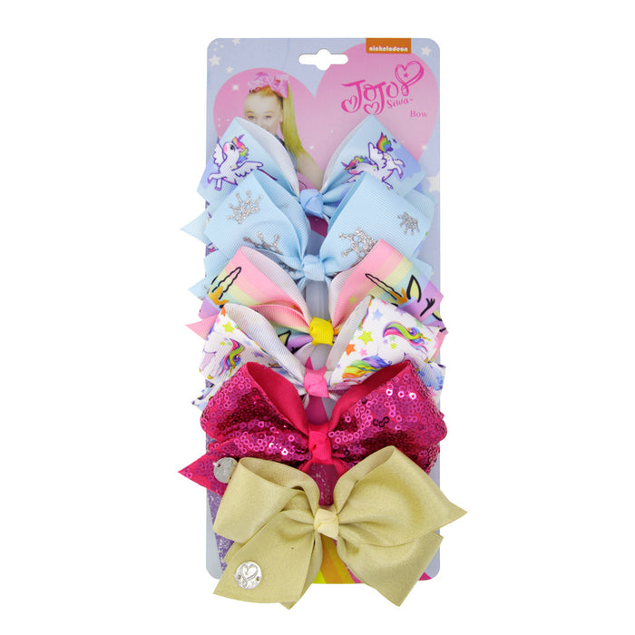 Wholesale Halloween Children's Swallowtail Bow Paper Card Cloth Hairpin JDC-HC-QiuN012