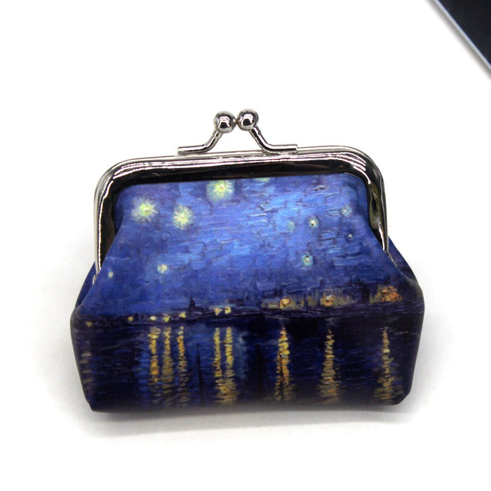 Wholesale Retro Creative Printed Women's Coin Purse with Buckle and Coin Bag JDC-WT-QW003