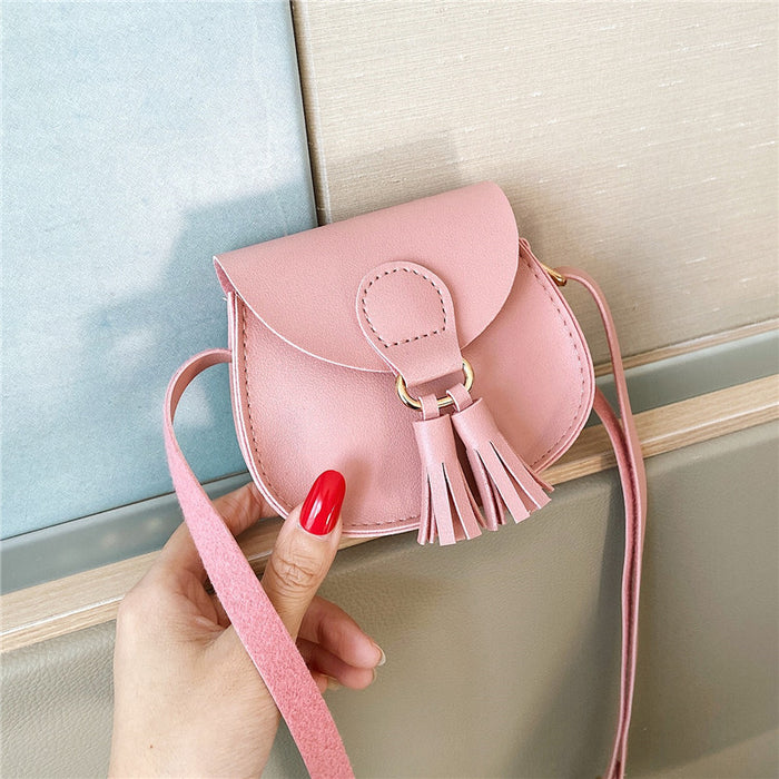 Wholesale Mini Children's Bag  Princess Bag Shoulder Crossbody Baby Bag Children's Tassel Decorative Small Satchel
