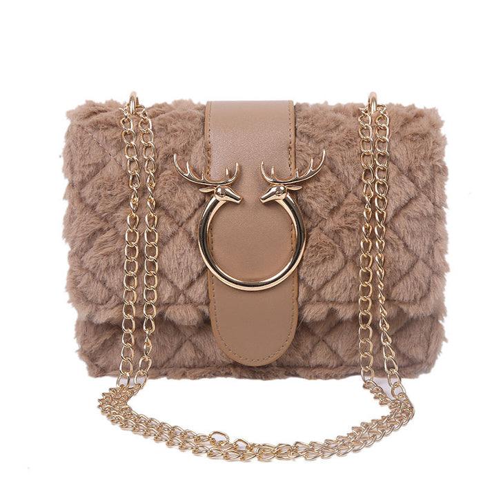 Wholesale Plush Chain Shoulder Bag JDC-SD-QiSheng007