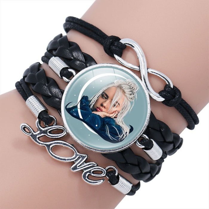 Wholesale Multi-layered braided bracelet featuring popular celebrities