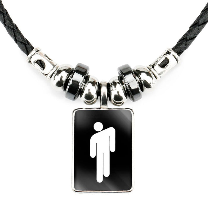 Wholesale Celebrity-themed square glass pendant necklace