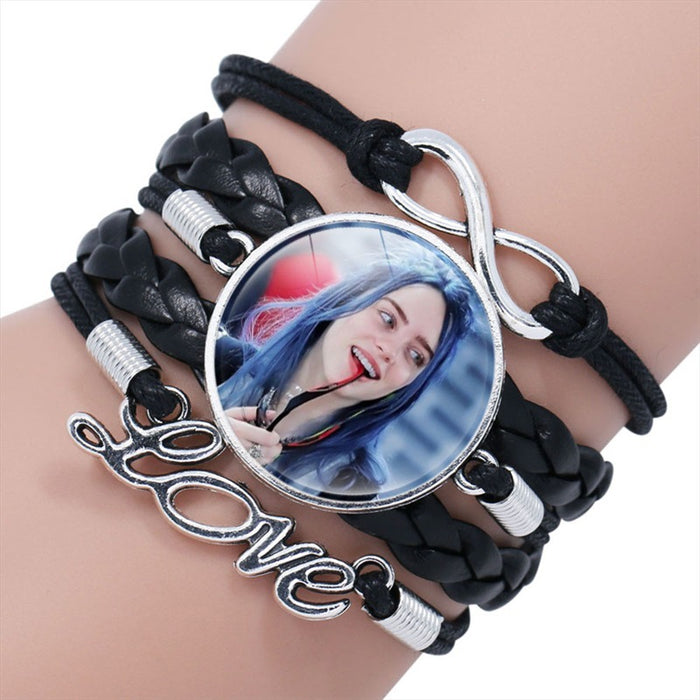 Wholesale Multi-layered braided bracelet featuring popular celebrities