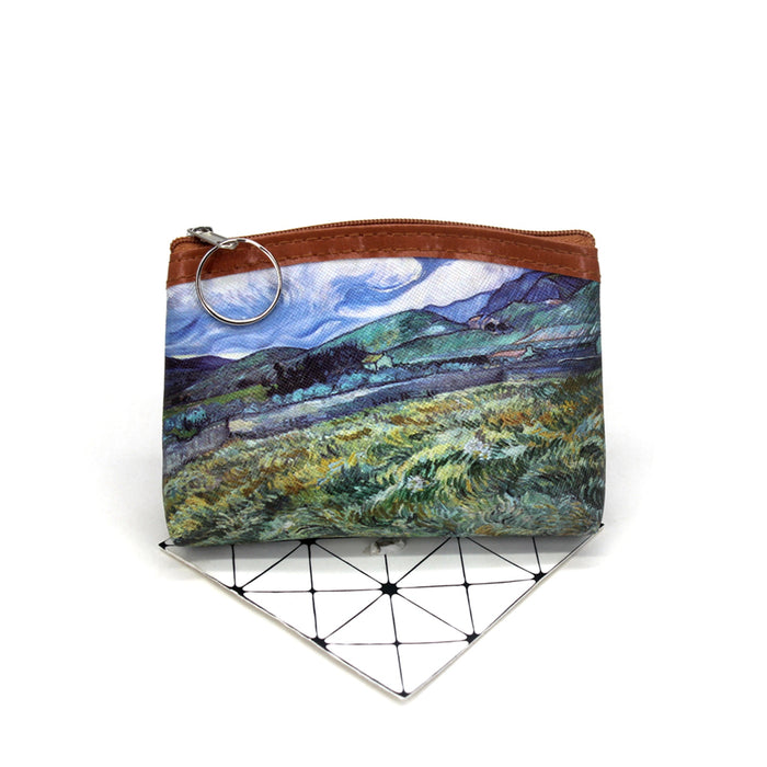 Wholesale Nostalgic Oil Painting Printed Coin Bag JDC-WT-QW012