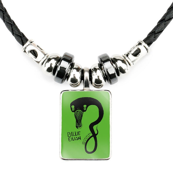 Wholesale Celebrity-themed square glass pendant necklace