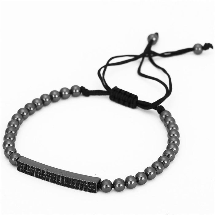 Wholesale Bracelet Black Frosted Bead Bracelet Set JDC-BT-ZhuJ006