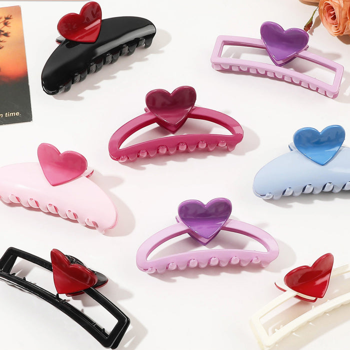 Wholesale Resin Small Heart Hairpin JDC-HC-Yiyue006