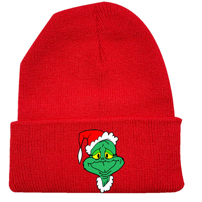 Wholesale Christmas Knitted Hat Green Hair Monster Wool Hat JDC-FH-JunC004