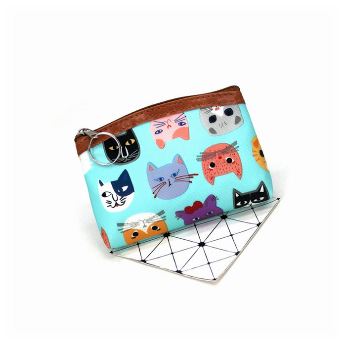 Wholesale Children's Wallet Cartoon Kitten Head Candy Color JDC-WT-QW015