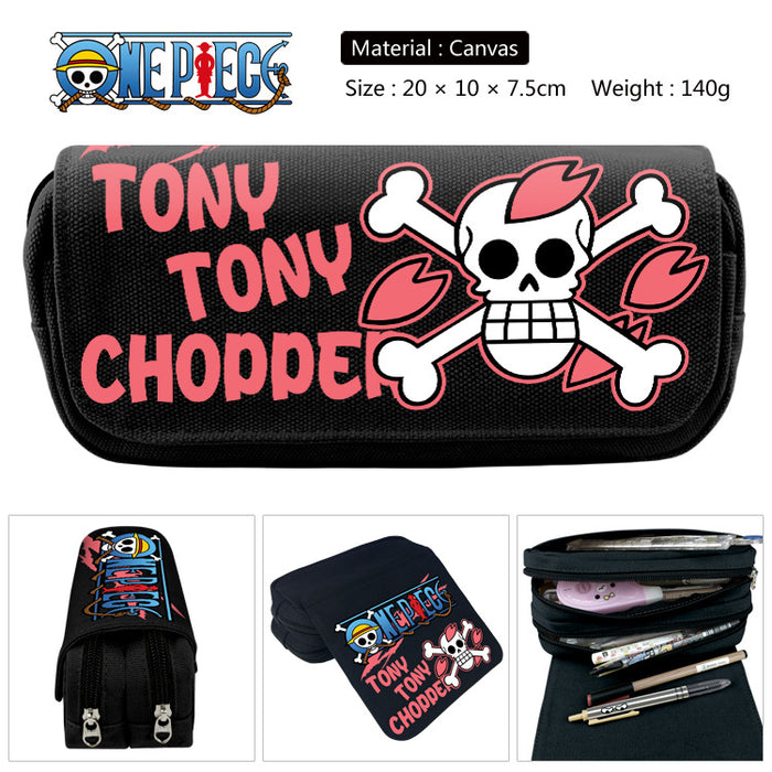 Wholesale Anime Canvas Pencil Case Multifunctional School Stationery Pouch For Students