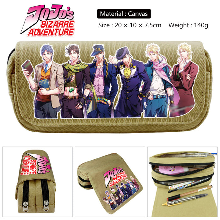 Wholesale Anime Cartoon Canvas Pencil Case Stylish Student Stationery Pouch