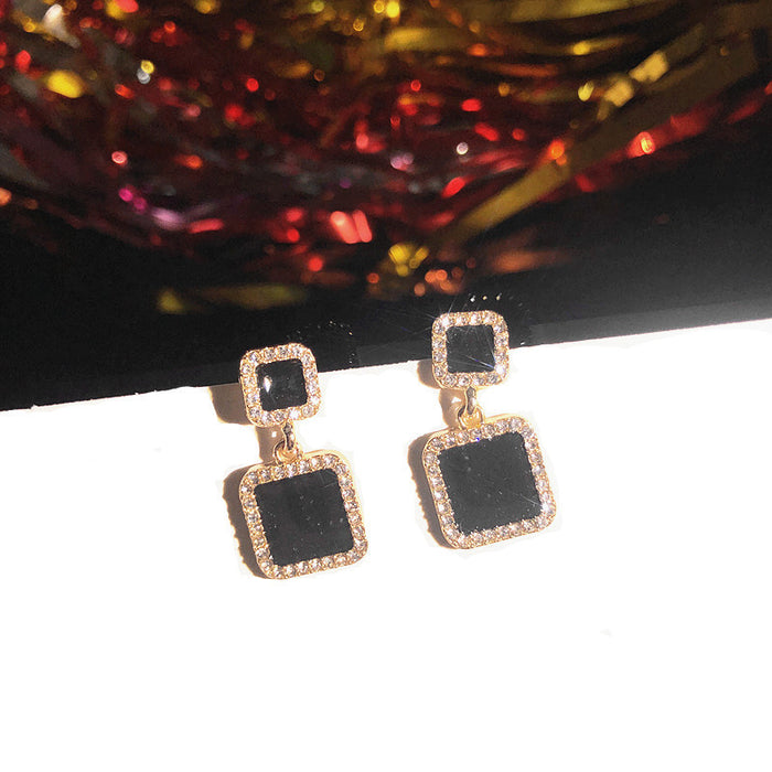 Wholesale Earrings Round Square Star Earrings Style Short Sparkling Diamond Earrings Personalized Earrings