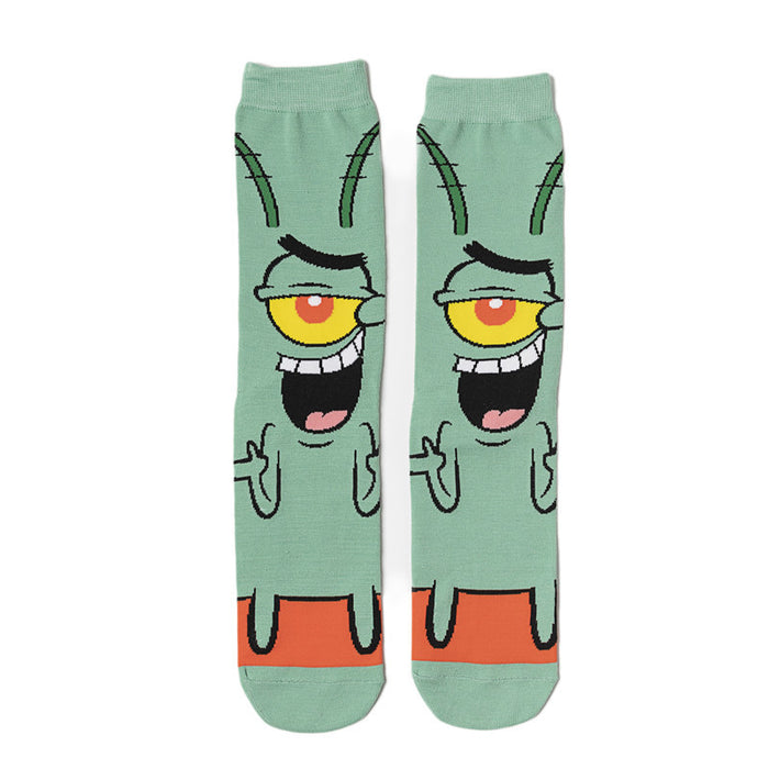 Wholesale Men's Cotton Sports casual Cartoon Socks Size 42-47 9-11