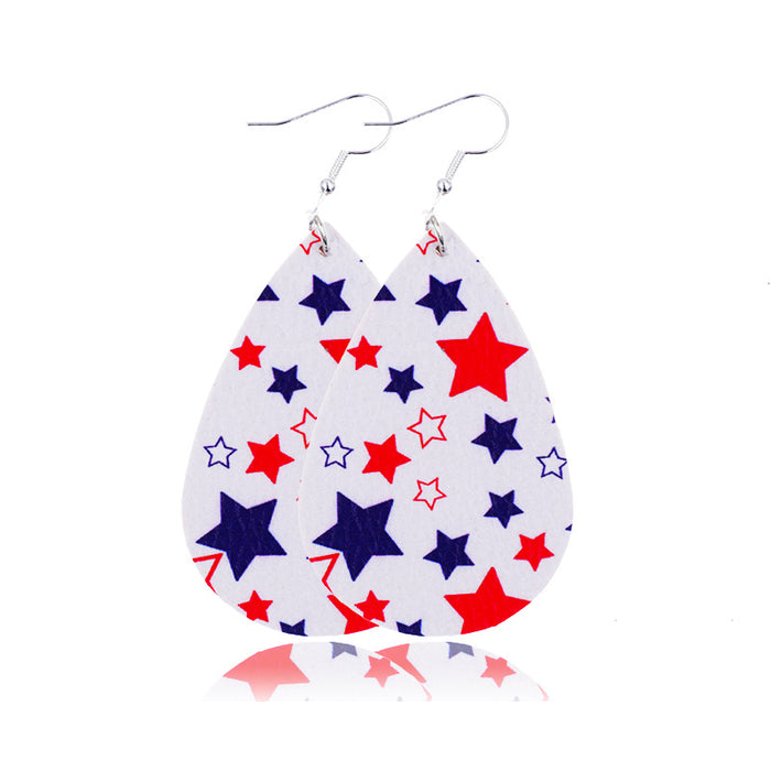 Wholesale Independence Day Leather Earrings JDC-ES-ChenChen005