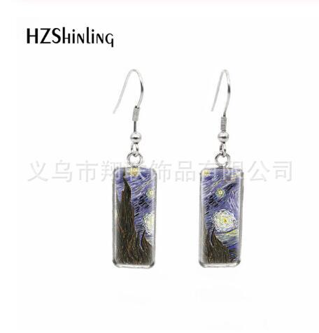 Wholesale Stainless Steel Starry Sky Earrings Cross-Border Jewelry Popular Earrings