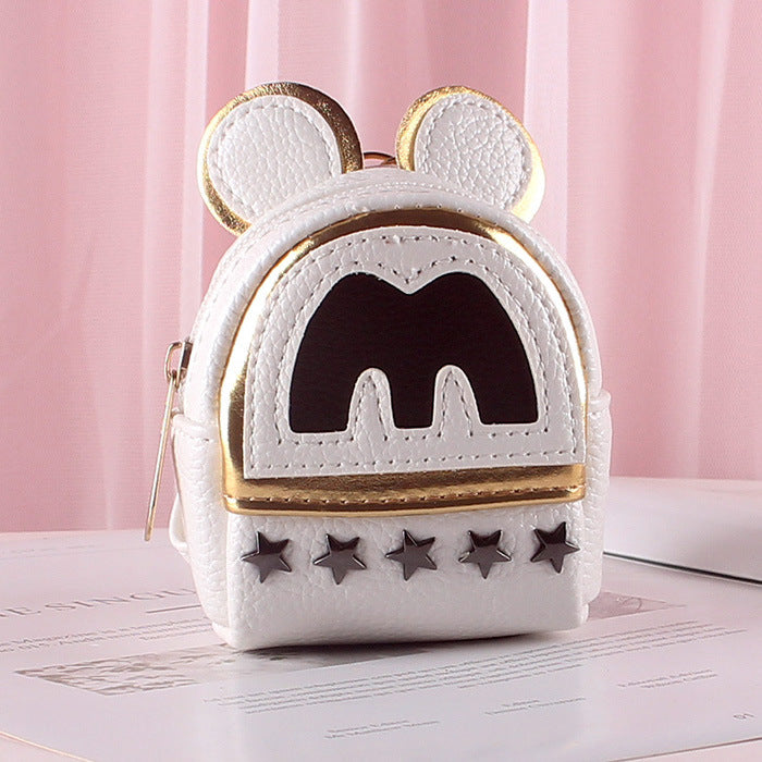 Wholesale PU Rivet Mini Schoolbag Coin Purse JDC-WT-YouTu011