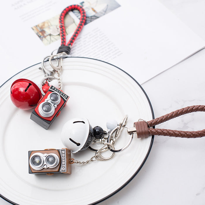 Wholesale retro LOMO camera keychain LED sounding luminous pendant