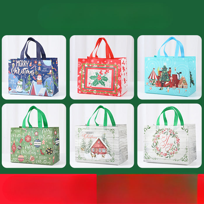 Wholesale Christmas Series Gift Bags Christmas Tree Elk Handbags Large Shoe Box Packaging Shopping Bags JDC-GB-XJ008