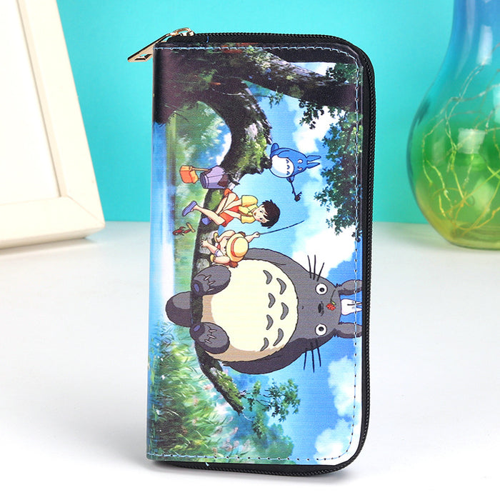 Wholesale cartoon novel multi-compartment capacity cartoon men's casual long zipper wallet