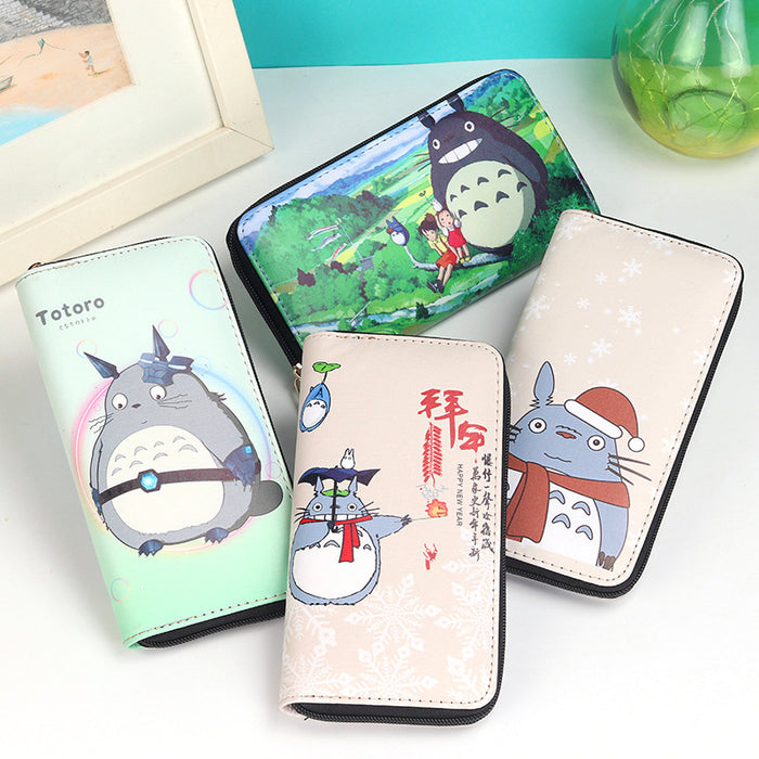 Wholesale cartoon novel multi-compartment capacity cartoon men's casual long zipper wallet