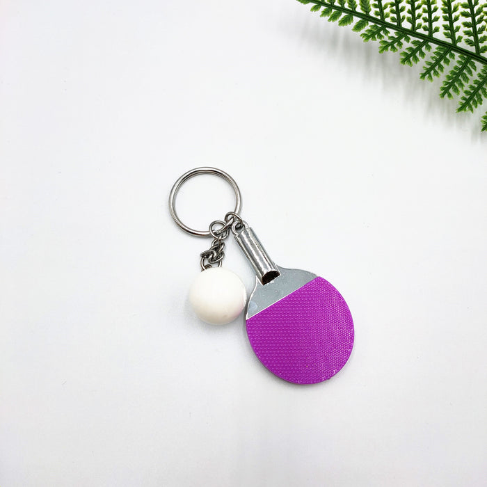 Wholesale Table tennis racket keychain pendant, table tennis fan souvenir