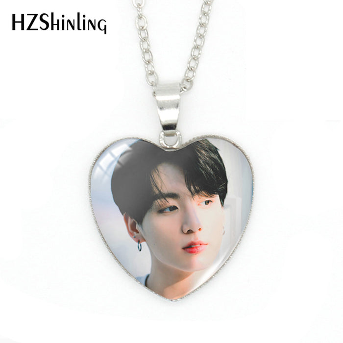 Wholesale Heart-shaped Time Gem Necklace Collective Individual Star Pendant