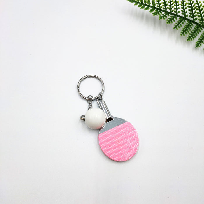 Wholesale Table tennis racket keychain pendant, table tennis fan souvenir