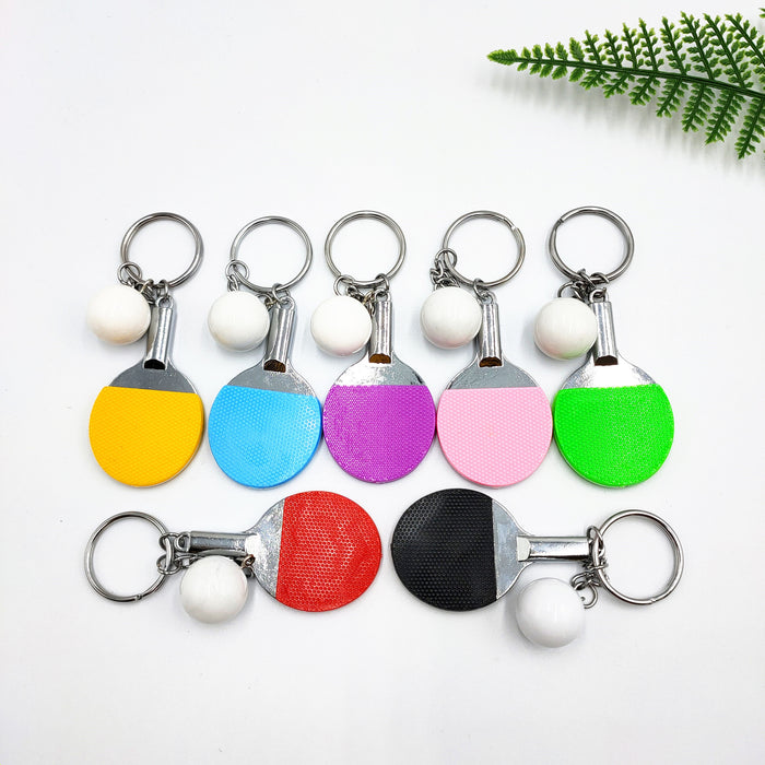 Wholesale Table tennis racket keychain pendant, table tennis fan souvenir