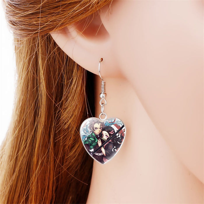 Wholesale love gem women's earrings heart-shaped ear clip peripheral Accessories