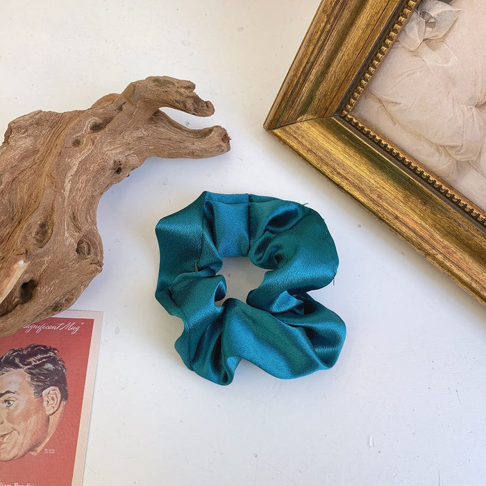 Wholesale Silk satin retro solid color headband, bun shaped hair, rope headband