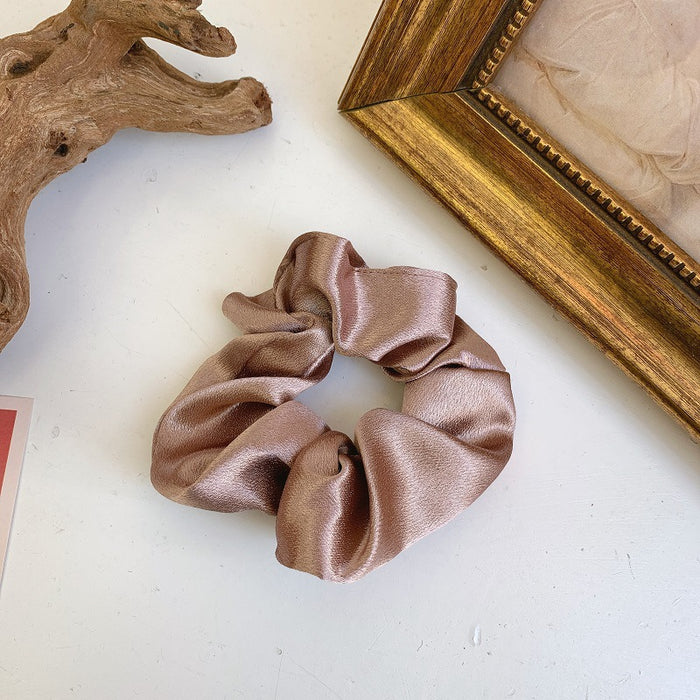 Wholesale Silk satin retro solid color headband, bun shaped hair, rope headband