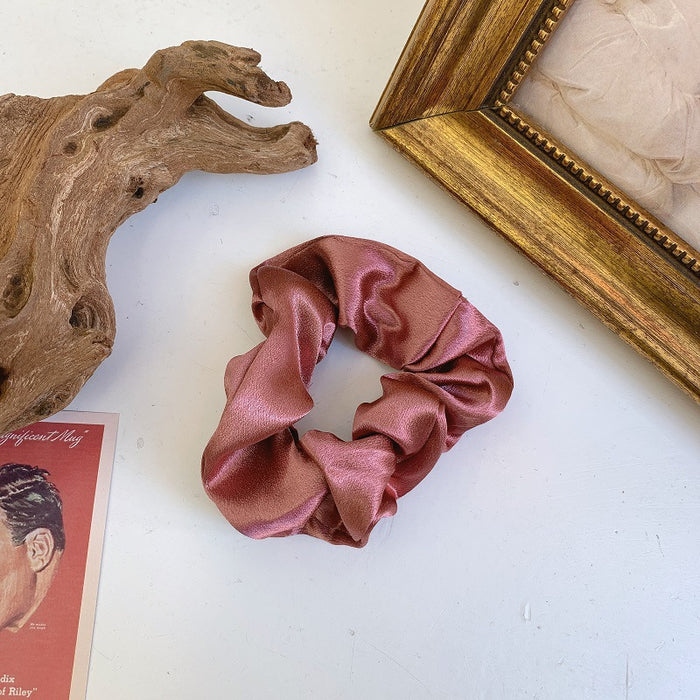 Wholesale Silk satin retro solid color headband, bun shaped hair, rope headband