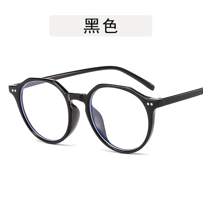 Wholesale Fashion round frame flat light glasses frame anti blue light glasses frame