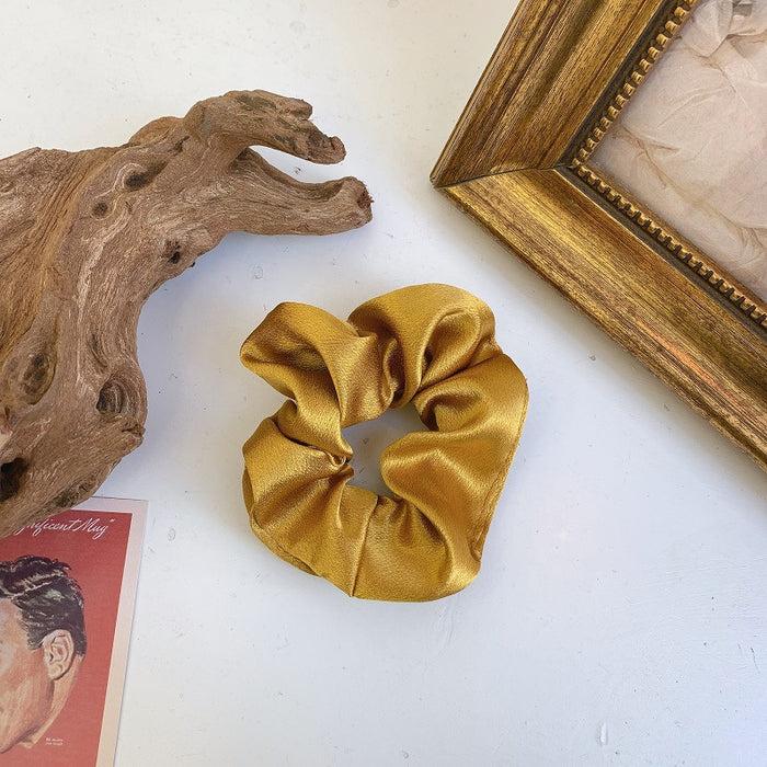 Wholesale Silk satin retro solid color headband, bun shaped hair, rope headband