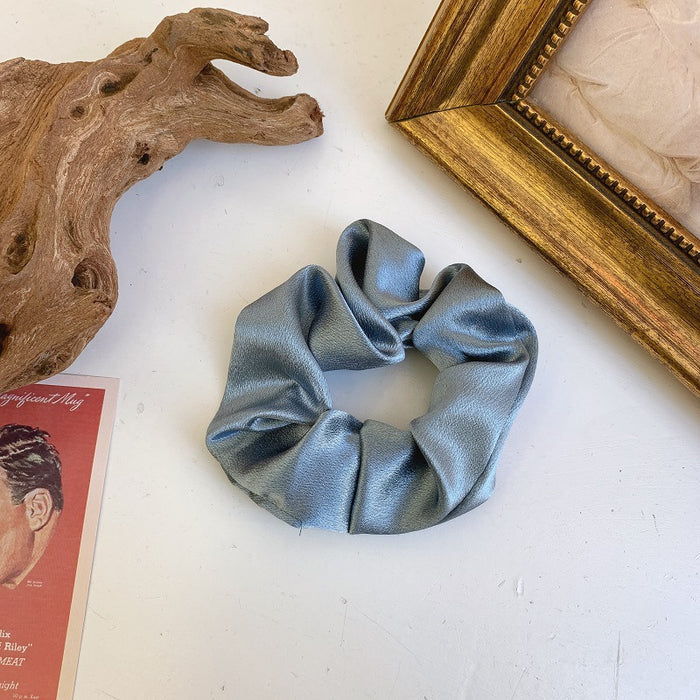 Wholesale Silk satin retro solid color headband, bun shaped hair, rope headband