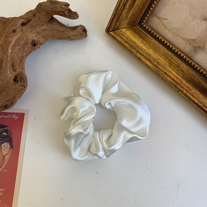 Wholesale Silk satin retro solid color headband, bun shaped hair, rope headband