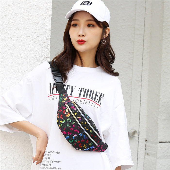 Wholesale Double zipper waist bag,  multifunctional waterproof crossbody bag